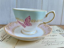 ROYAL ALBERT MY FAVOURITE THINGS ZANDRA RHODES PINK BUTTERFLY TEA CUP & SAUCER