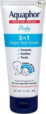 Aquaphor Baby 3 In 1 Diaper Rash Cream 3.5 Oz