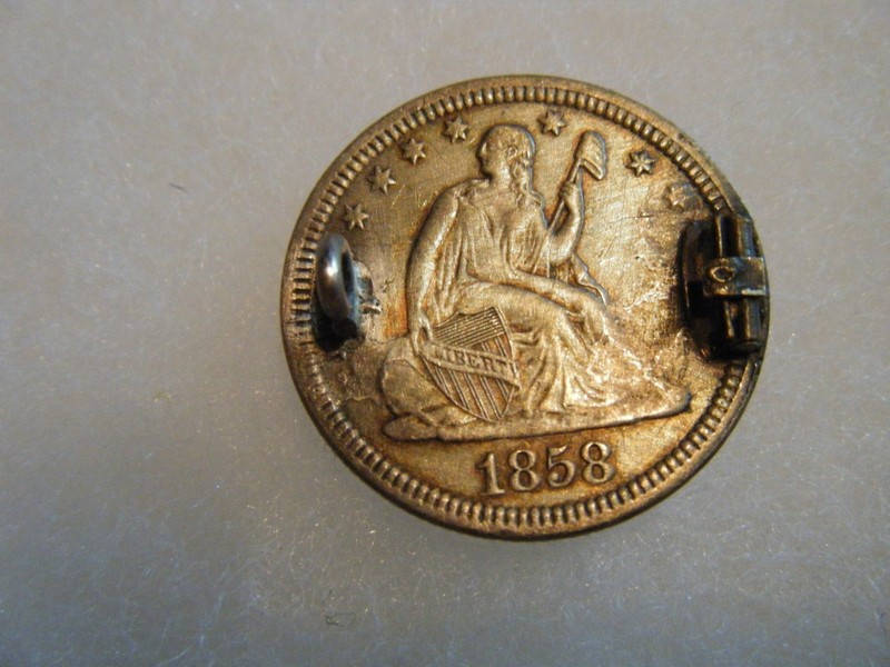 1858 Seated Liberty Quarter Love Token Lot # 4