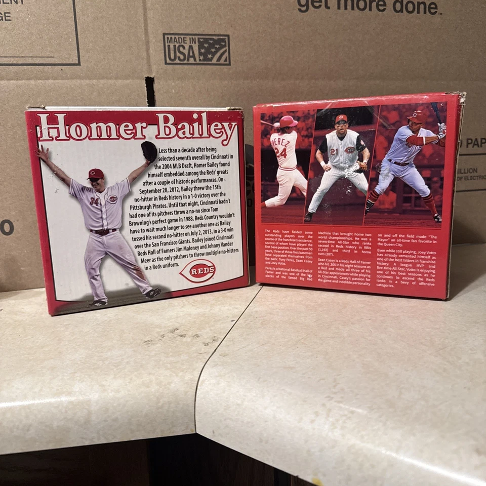Cincinnati Reds Bobble Heads Pagado Homer Bailey Sin Bateador - Pérez, Casey, Voto Foto 4 de 4