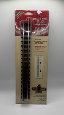 LEMAX 12'' STRAIGHT TRACK FOR LEMAX VILLAGE TRAIN SYSTEM 1998 2 piece Pack