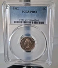 1862 1c Indian Head Cent Penny Proof PCGS PR62
