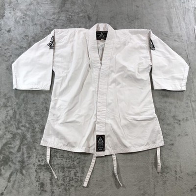 Gracie Jiu-Jitsu Gi Jacket Youth 1/140 Size 10 White 100% Cotton BJJ Uniform