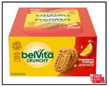 belVita Cranberry Orange Breakfast Biscuits, 8 Packs (4 Biscuits Per Pack)