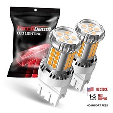 3157 Led Bulbs With External Resistor For Turn Signal Lights 31573156 Amber
