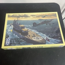 F.X. Schmid Puzzle 1000 Piece Puzzle “Sink The Bismark”  By 1994 Stan Stokes