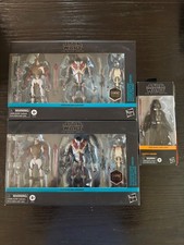 Star Wars Black Series 7 Figure LOT Darth Vader Magnaguard x2 Super Battle Droid