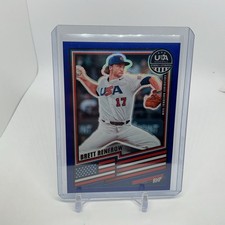 2026 Panini Stars & Stripes USA BLUE PRIZM #ED /299 #18 Brett Renfrow