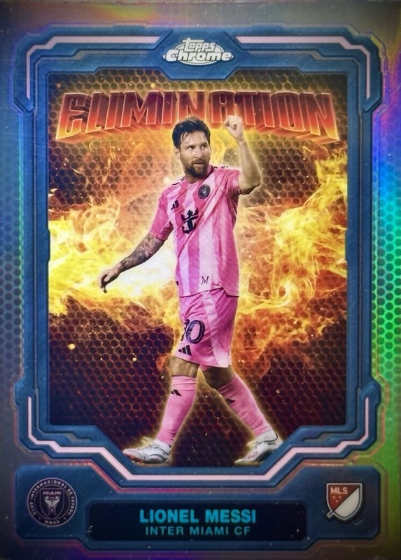 2025 Topps Chrome MLS Lionel Messi Elimination Inter Miami CF EL-10 Refractor