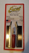 Excel Precision Razor Saw Set with 2 Blades - Hobby and Plastic Model Razor Saw 