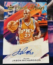 2020-21 Court Kings Brush Strokes Jason Richardson Blue /99 Autograph BR-JRC