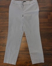 New With Tags - Talbots Chatham Navy  White Ankle Dress Pants Womens 10P
