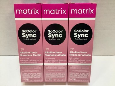 Matrix SoColor Pre-Bonded Hair Color, 2oz, 10V Extra Light Blonde Violet, 3pk