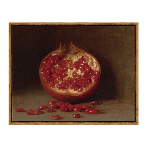 Still Life Vintage Wall Art, Fruit Framed Canvas Wall Art Decor, Classical Fa...