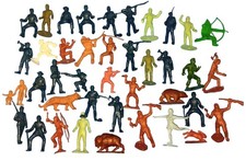 Vintage MPC  Other Plastic Figures 2 1/2" - 3" Soldiers Indians Cowboys Animals