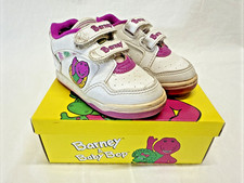 Barney Friends Baby Bop Shoes Size 5 Leather Vintage W/ Original Box 1993