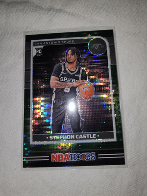 2024-25 Panini NBA Hoops - Stephon Castle #234 Green Pulsar Prizm 2/25 (RC)