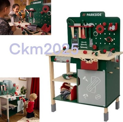 Kinder Holz Werkzeugbank Kinder Werkstatt Werkbank Parkside - NEUES MODELL