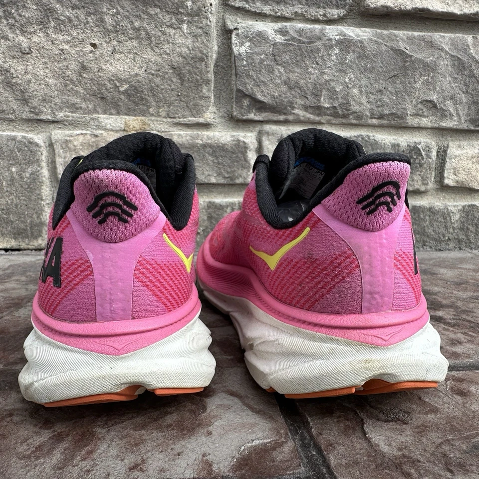 Zapatos para correr Hoka Clifton 9 para mujer talla 5,5 B rosa blanco negro baya para caminar Foto 4 de 4