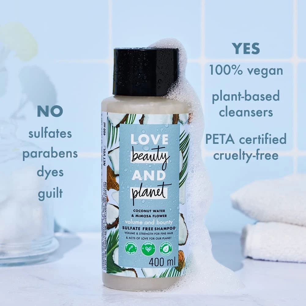 Love Beauty & Planet Coconut Water Mimosa Flower Shampoo Sulfate Free 400ml