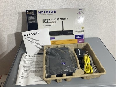 NETGEAR Wireless-N 150 ADSL2+ 4Port 100 Mbps Funk Modem Router (DGN1000B-100GRS)