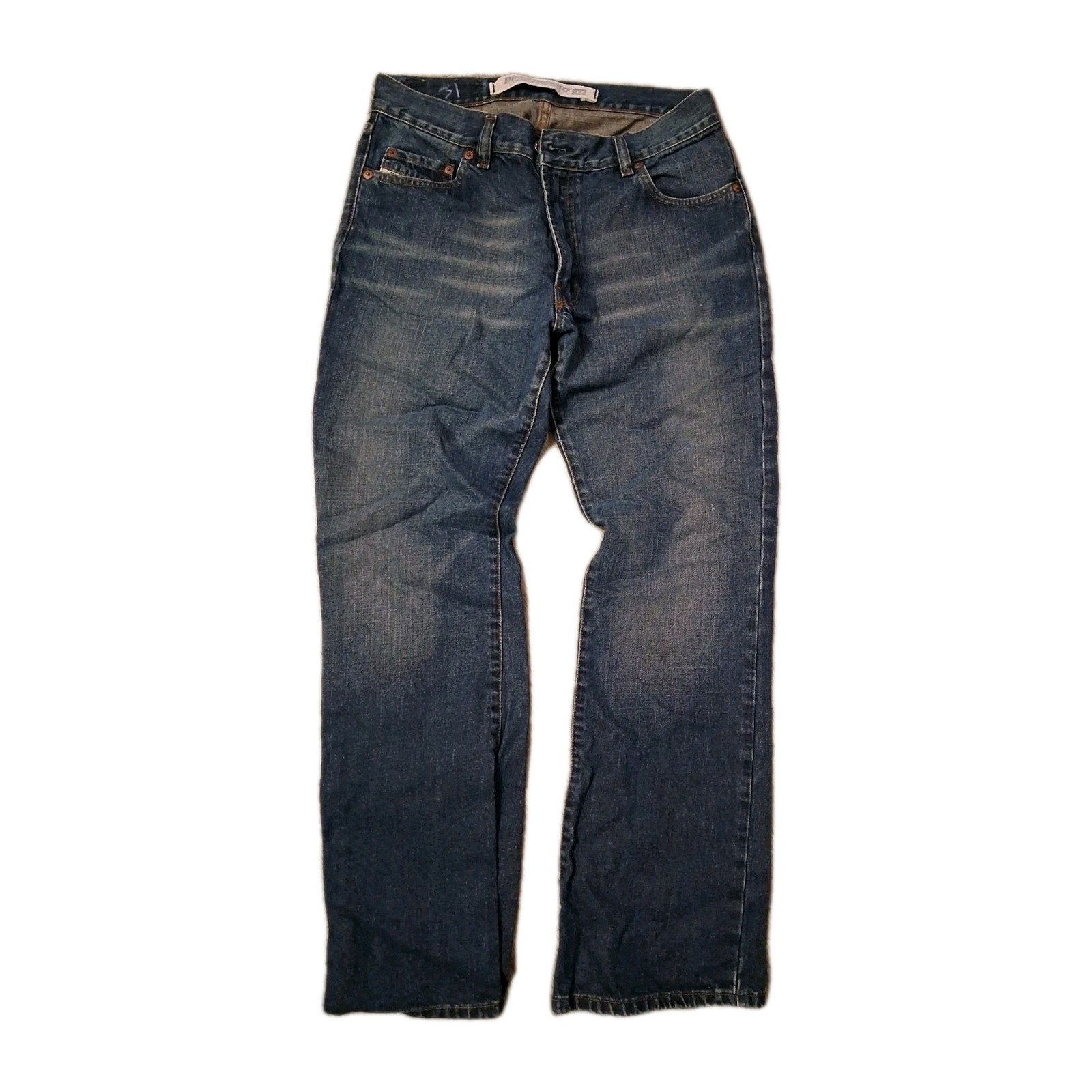 Y2k Vtg Diesel Industry Denim Jeans Mens Sz 31/28 Baggy Straight Leg Large Logo