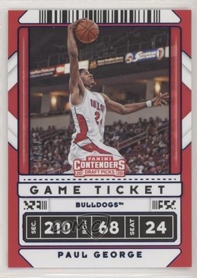 2020 Contenders Draft Picks Variation Game Ticket Blue 76/99 Paul George #19 n1u