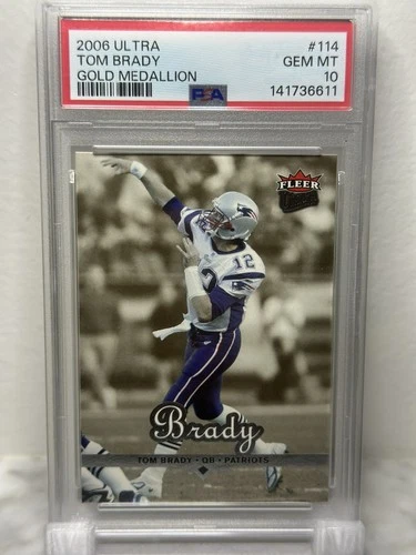 2006 Ultra Tom Brady Gold Medallion PSA 10