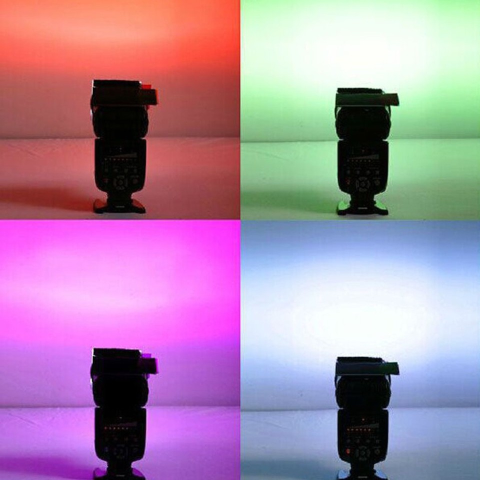 12 Colors Lighting Gel Filter Filters for Flash Kit Colored Gels Lights ...