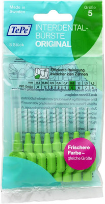 Tepe Interdentalbürste Grün Iso-Größe 5 (0,8 Mm) / Für Eine Einfache Und Gründli