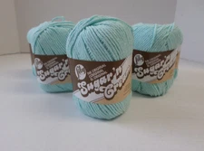 Sugar 'n Cream Cotton Yarn    Lot of 6     Robins Egg