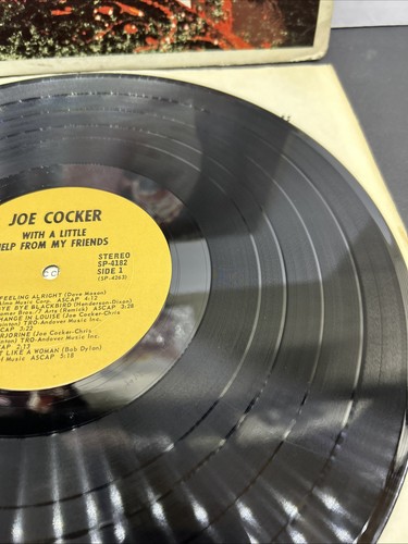 JOE COCKER W/ A LITTLE HELP FROM MY FRIENDS 1969 A&M RECORDS LP SP4182 VINYL EX - Picture 16 of 20