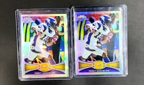 2x 2012 Topps Chrome Refractor #6 Percy Harvin Vikings *2 Card Lot* - 第 1/6 張圖片