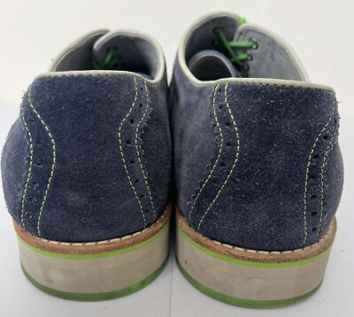 Johnston & Murphy Mens 12M 20-6749 Blue With Green Accents Sheepskin Dress Shoes Johnston & Murphy Mens 12M 20-6749 Blue With Green Accents  main image 4