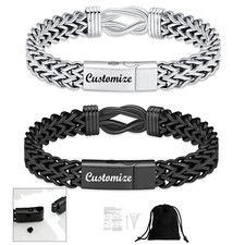 Stainless Steel Love Infinity Link Memorial Bracelet Cremation Jewelry for Ashes
