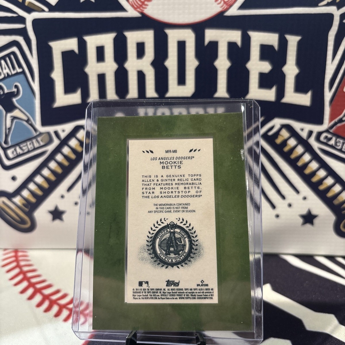 2024 Topps Allen & Ginter Mini Framed Relics #MFR-MB Mookie Betts