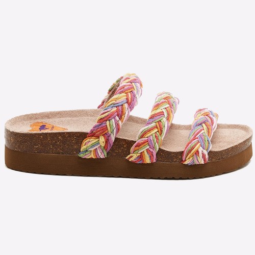 Sandales Femme à Enfiler – Taille 5M (EU 35-36) – Dessus Cuir Brun – Talon Compensé 3 Cm