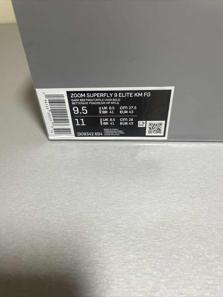 Size 9.5 - Nike Kylian Mbappé x Zoom Mercurial Superfly 9 Elite FG