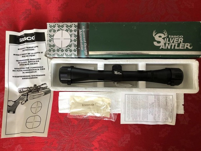 New Old Stock Tasco Silver Antler Rifle Scope 4 X 32 Mm