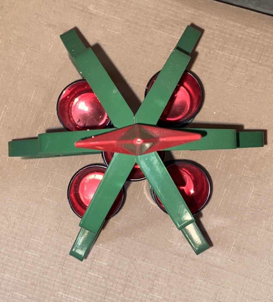 Kohls St Nicholas Tea Lite / Candle Holder Christmas Tree 12.5" Tall