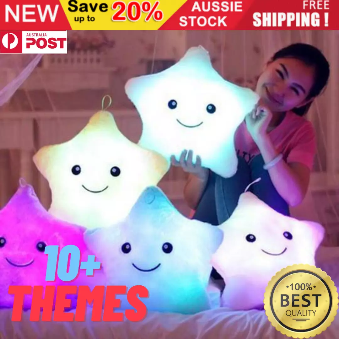 Stuffed dolls led stars sale light colorful pillows