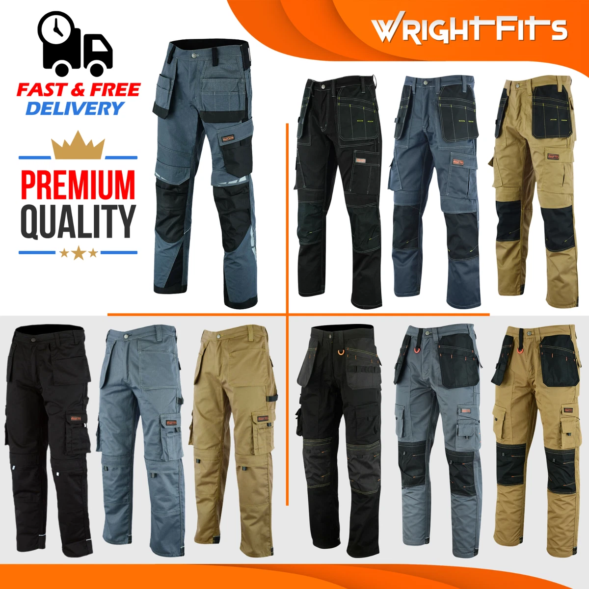 Mens combat hotsell cargo work trousers