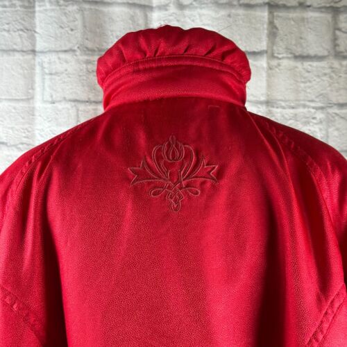 Vintage Descente Snow Ski Jacket Womens Size 8 Red Zip-Up Pockets Singapore - Picture 9 of 16