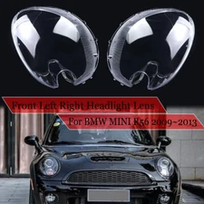1Pair Clear Headlight Lens Covers Replacement for BMW Mini Cooper R56 2009-2013