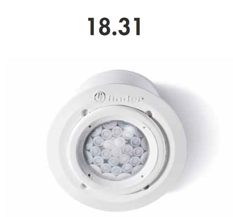 FINDER 18.31.8.230.0000 RILEVATORE DI MOVIMENTO IP40 10A - 120/230V AC 5-350 LUX