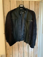 Sportmax Black Suede And Leather Biker Jacket