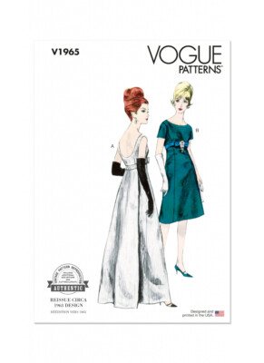 Vogue Patterns V1965 Misses' Einteiler Abendkleid Empire tailliert zwei Längen