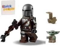 Lego Star Wars: Mando Minifigur Mit Grogu (Baby Yoda) Sehr Klein