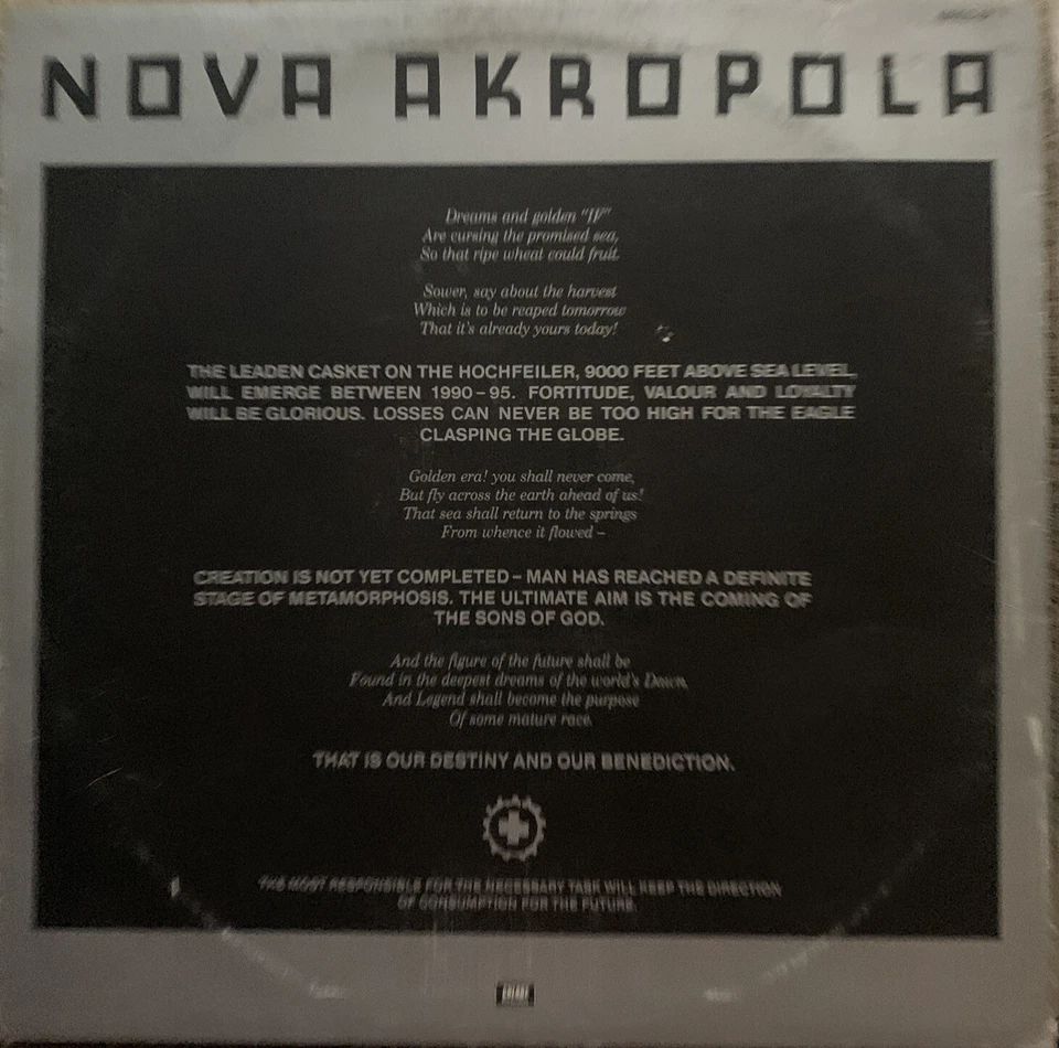 LAIBACH-Nova Akropola First Press 1986 UK Import LP - Image 2 of 4