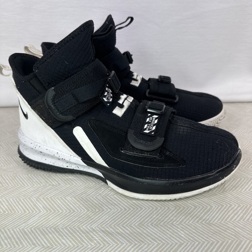 Nike Lebron Soldier 13 XIII SFG TB Men’s 9.5 Black White Basketball CN9809-002 - Picture 2 of 11